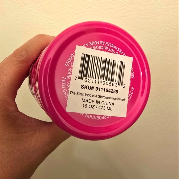 NWT Starbucks 2025 LATAM Release Stainless Steel Hot Pink Mermaid Scale … - Picture 4 of 5